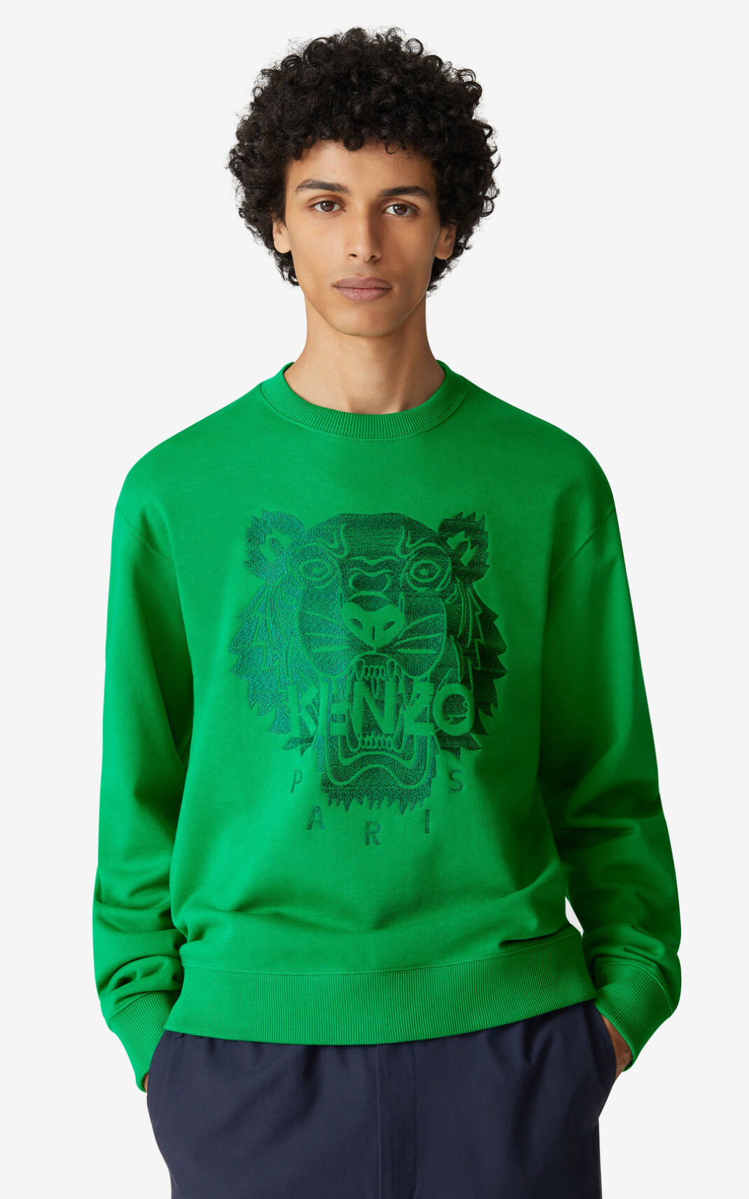 Kenzo Tiger Sweatshirt Herre - Grøn DK-933601